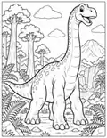 Brachiosaurus long neck dinosaur coloring page