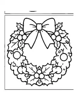 Christmas Wreath coloring page