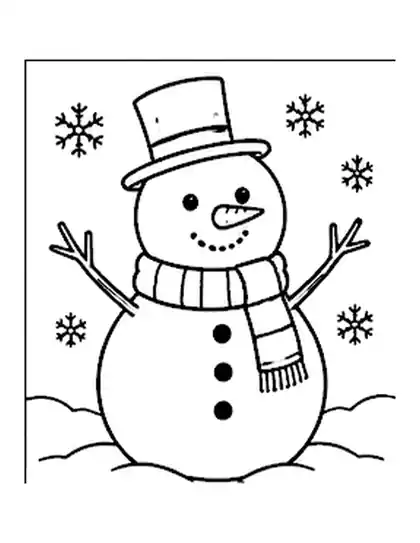 Snowman coloring page