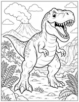 T-Rex printable coloring page