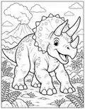Triceratops dinosaur coloring page