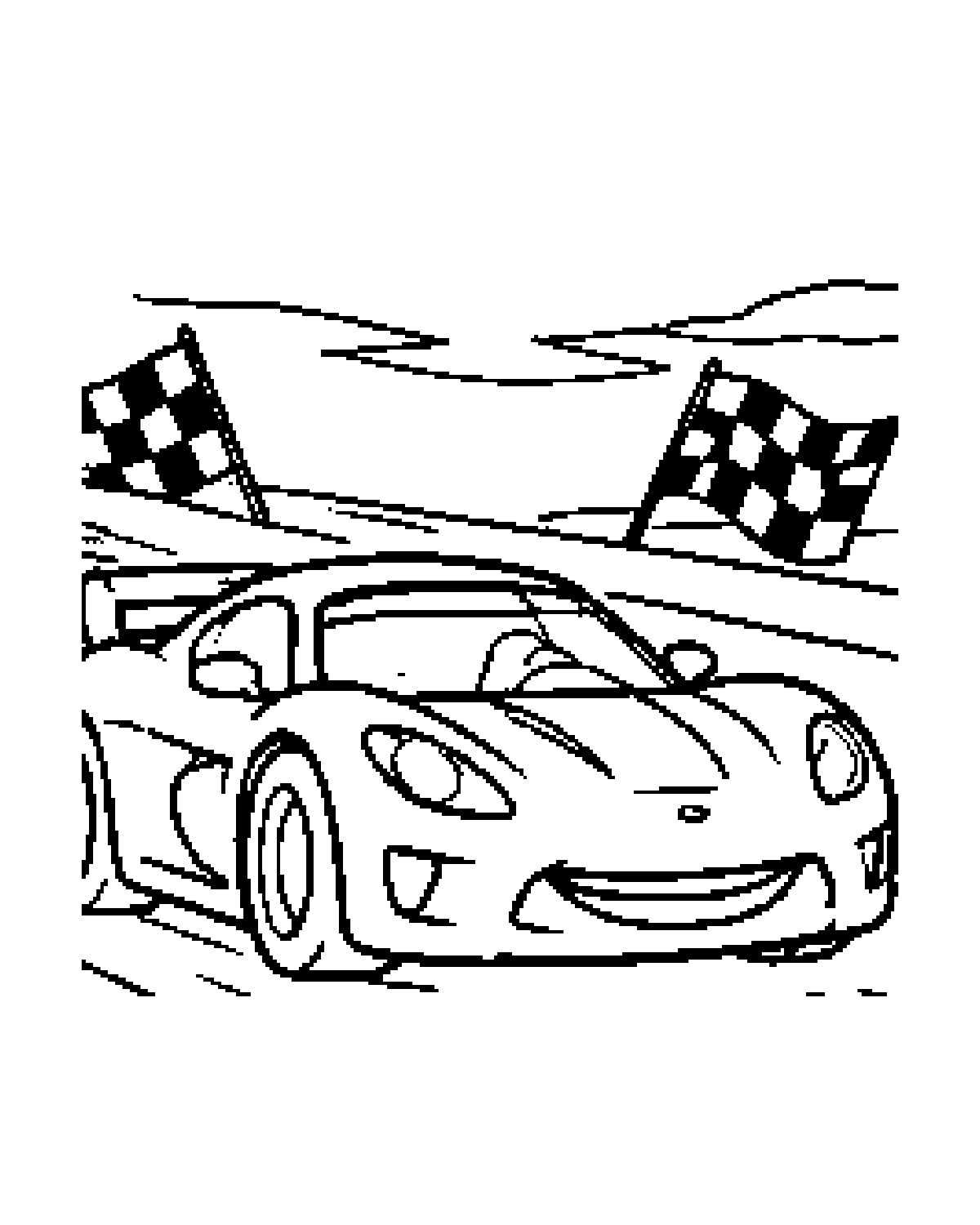 Race car coloring page preview